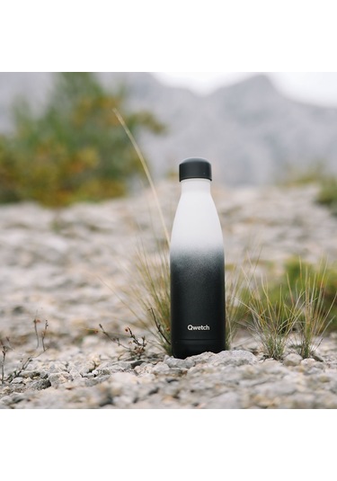 Qwetch QD3435 Degrade Renkli Isı Yalıtımlı 500 ML Termos - Siyah