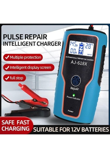 Novahub 12v6a Motosiklet Tamircisi Otomotiv Kurşun Asit Akü Darbe Akıllı Akü Şarj Cihazı