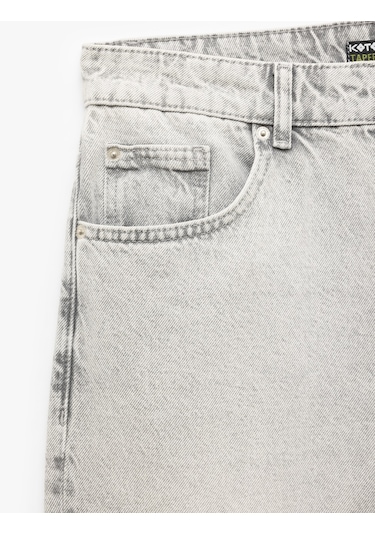 Koton Normal Bel Pamuklu Tapered Fit Jean Pantolon - Joe Jean Gri 6wam40070nd Gri