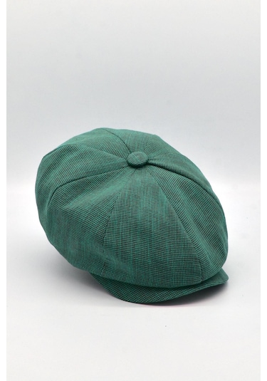 Erkek İngiliz Newsboy Kasket Yeşil Driver Şapka - Standart Yeşil