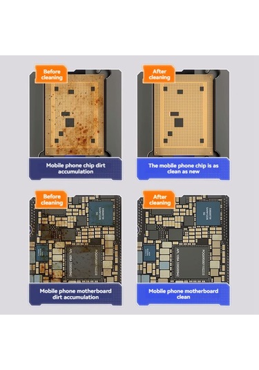 Xurunkeji Mechanıc Anakart Temizleme Fırçası Toz Temizleme Cep Telefonu Çipi Teneke Yapıştırıcı Çıkarma Çift Başlı Fırça