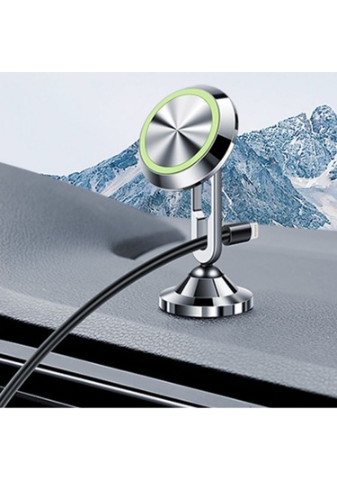 Jmary Mh-76 360 Derece Dönebilen Magnetik Düz Zemin Araç Telefon Tutucu Siyah