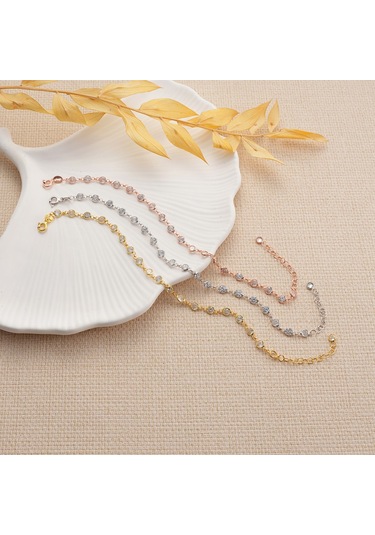 925 Ayar Gümüş Sıralı Zirkon Taşlı Tamtur Bileklik Altın