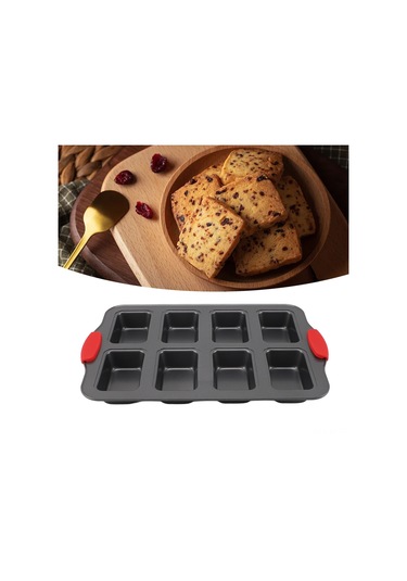 Shineyee 8'li Karbon Çelik Hamur Kalıbı, Anti Yapışkan Kaplama, Fırıncı Gereci, Pastalar Ve Cheesecakeler İçin Ev Fırın Aleti Diğer