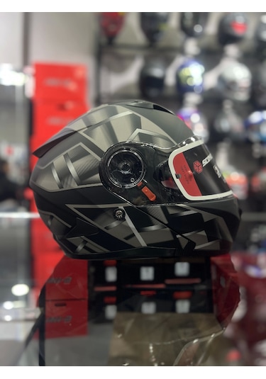 Scoyco 868 Space Çene Açılır Motosiklet Kaskı Siyah