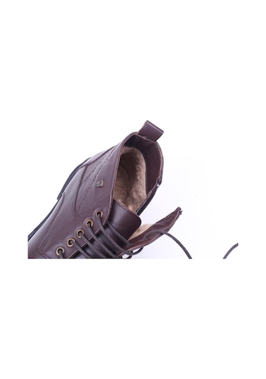 Burç 02549 Erkek Hakiki Deri Kürklü Bot 001