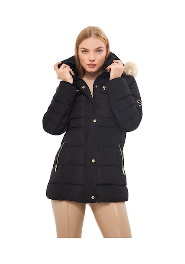 Kadın Büyük Beden Spor Kapüşonlu Mont M5303 Bgl-st03228 001