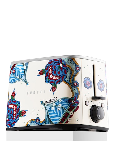 Vestel X Aslı Filinta Retro Bej Çini Ekmek Kızartma Makinesi