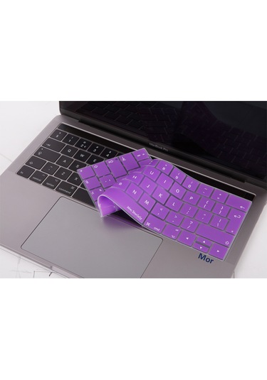 Macbook Uyumlu Pro Klavye Koruyucu Uk-eu İngilizce Touchbarlı A1706 A1989 A2159 A1707 A1990 İle Uyumlu Mor