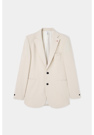 Twn Slim Fit Bej Armürlü Kumaş Ceket 6ec04bb01474m