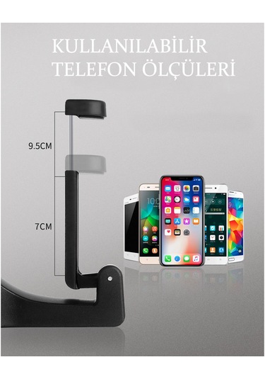 Batcell Çok Amaçlı Askılık Araba Araç İçi Cep Telefonu Tutucu