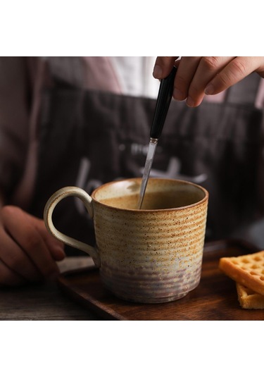 Suntek Seramik Kahve Kupa 360 Ml Japon Tarzı Retro Latte Stil-d