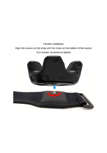 Tongxida Htc Vive Tracker Vr Oyun Askı Aksesuarları, 2 Bileklik + 1 Kemer, Merserize Kumaş, Neopren, Naylon, Meta