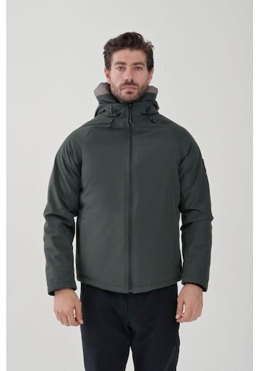 Exuma 2311142 Erkek Yağmur Rüzgar Geçirmez Haki Mont 001