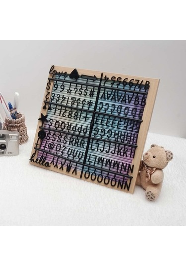 Space Yazı Panosu Mesaj Tahtası, 121 Siyah Harf Karakterli