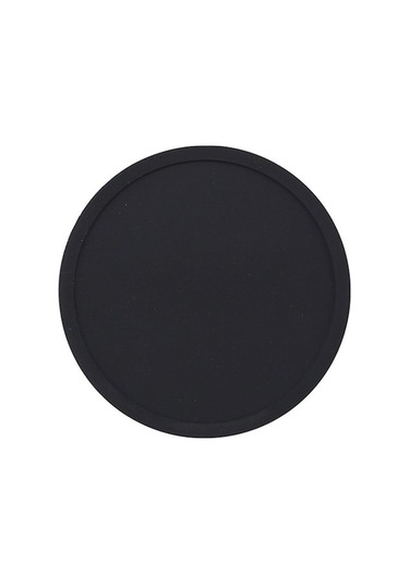 Novahub Siyah Silikon Bardak Yalıtım Yastığı Yuvarlak Yuvarlak Bardak Siyah Siyah