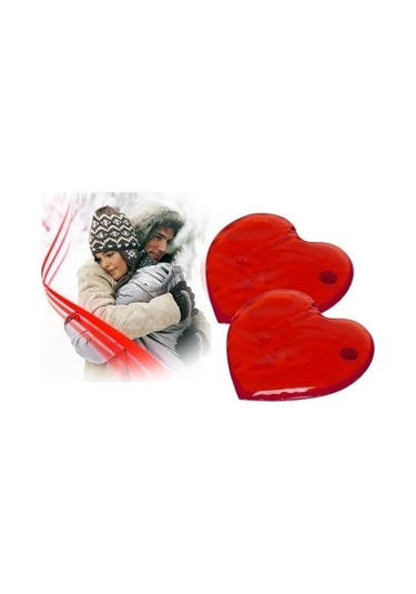 Kalp Şeklinde Sihirli Jel  Isıtıcı Kırmızı