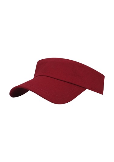 Unisex Uv Koruyucu Vizör Tenis Siperlik Koyu Kırmızı