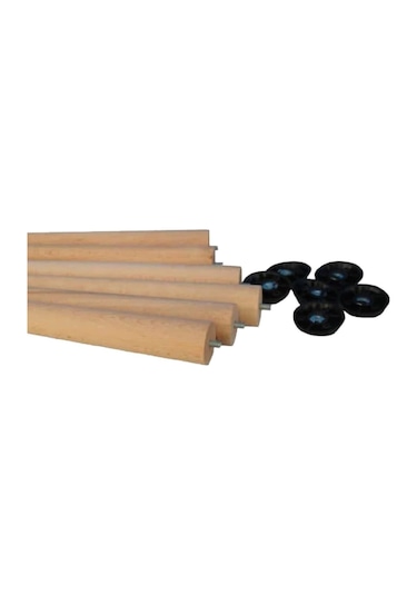 3'lü Zigon Sehpa Plastik Montaj Bağlantı Aparatı Metrik 8 Siyah 9 Adet