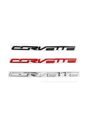 Chevrolet Corvette Bagaj Yazısı Gümüş Renk Metal 3d İthal Arma Lo