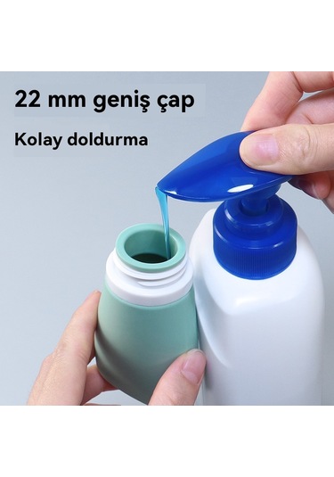 Silikon Seyahat Dağıtım Şişesi Seti-90ml 4'lü Set