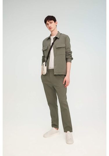 DeFacto Polo Yaka Çıtçıt Kapamalı Cepli Gömlek Ceket Z5178AZ24SPKH398