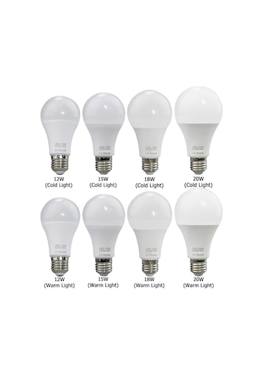 E27 Led Ampul 220-240v 12w 15w 18w 20w Enerji Tasarruflu Işık İç Aydınlatma E27 15 Soğuk Beyaz