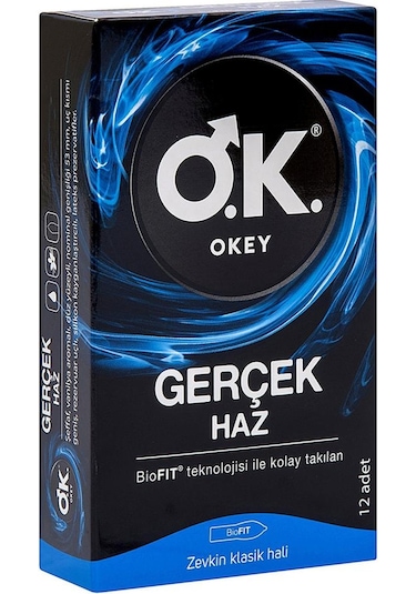 Okey Gerçek Haz Prezervatif 12'li