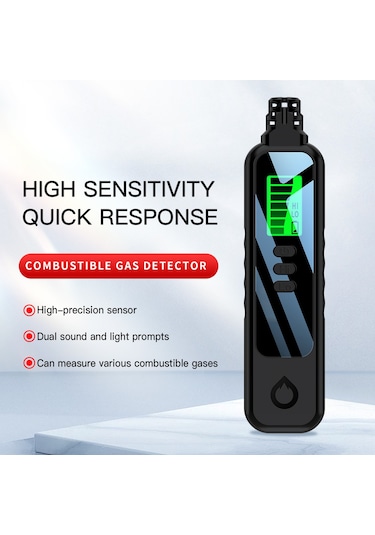 Padalink Ev Ve Restoranlar İçin Beyaz Gaz Sızıntı Tespit Cihazı, Yüksek Hassasiyetli Lcd Ekranlı, Ses Ve Işık Alarmı Hd06 Pil Dahil Değil