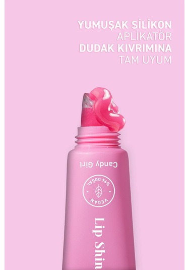 Parlatıcı, Dolgunlaştırıcı, Onarıcı Vegan Dudak Balmı, Tatlı Şeker Aromalı 10 Ml