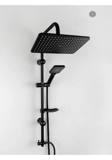 Sürgü 5 Li Robot Duş Seti Siyah Krom