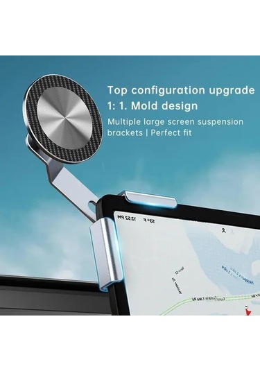 Honeybeeshop A Alüminyum Alaşımlı Manyetik Araba Tutucu 360 Döner Tesla Model 3 Y Highland Telefon Tutucu Araç Aksesuarı