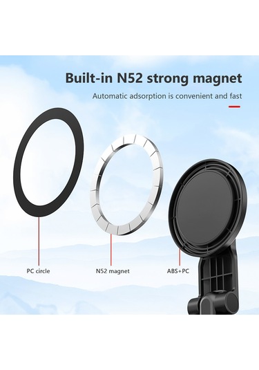 Singree Taşınabilir Güçlü Mıknatıslı Telefon Tutucu - Tripod Ve Soğuk Ayakkabı Adaptörlü, İphone 15/14/13/12 Ve Android Uyumlu