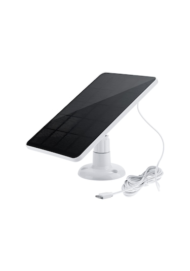 Hfambition Beyaz Ip6 Su Geçirmez 10w 5v Monokristal Güneş Paneli, Güvenlik Kamerası Ve Zil İçin Düşük Tüketimli Type-c Güneş Şarj Cihazı