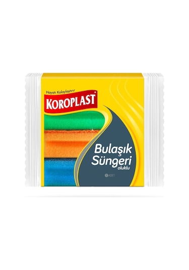 Koroplast Oluklu Bulaşık Süngeri 8 Adet Çok Renkli