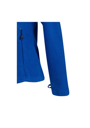 2As Cara Kadın Tam Fermuarlı İnce Polar Sweatshirt Mavi