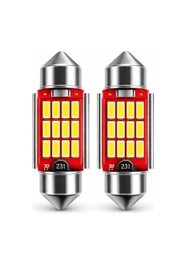 36mm C5w Sofit Led Ampul, Beyaz, Canbus Arıza Lambası Yakmaz, Plaka Ve Tavan Lambası İçin, 2 Adet