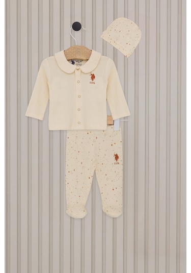 U.S. Polo Assn. U.s. Polo Assn Kız Bebek Krem Takım Krem