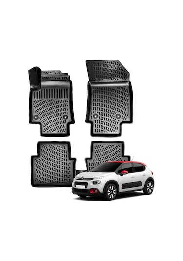 Citroen C3 Aircross 3D Havuzlu Paspas 2017-