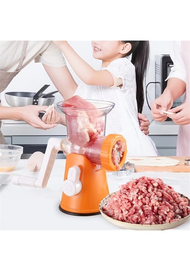 Manuel Et Kıyma Makinesi Paslanmaz Çelik, Et Kıyma Makinesi Turuncu