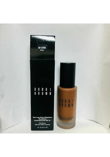 Bobbi Brown SPF 15 Skin Long-Wear Weightless Foundation W-098 Walnut