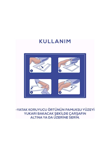 Yatak Koruyucu Örtü 60 X 90 Cm 120'li