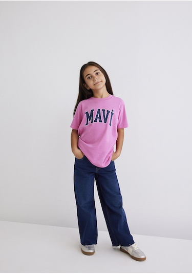 Mavi - Mavi Logo Baskılı Pembe Tişört 7610109-71033 Pembe