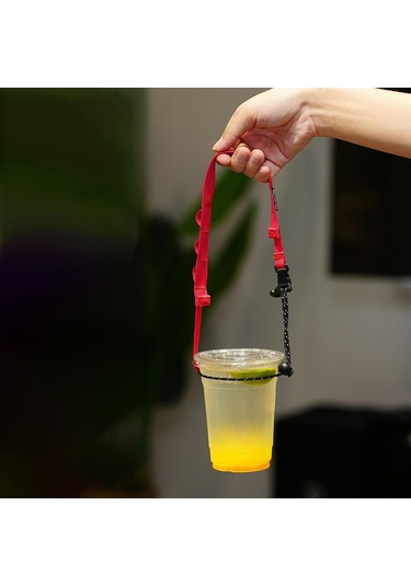 Homyl Kahve Kupası Tutucu Kupaları Seyahat Alışveriş Su Kırmızı