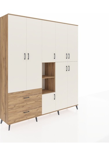 Hyperion Dolap 12 Raflı 2 Çekmeceli Tek Askılı 220x44x243 Çam-aytaşı/çam Aytası/atlas Çam Hyperion Dolap 12 Raflı 2 Çekmeceli Tek Askılı 220x44x243 Çam-aytaşı/çam Aytası/atlas Çam