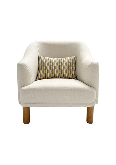 Vipa Bohem Tekli Berjer Koltuk, Açık Gri, Modern Şık Tasarım, Salon Ve Oturma Odası İçin Açık Gri