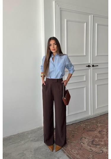 Munn Collection Kahverengi Pantolon Kahverengi