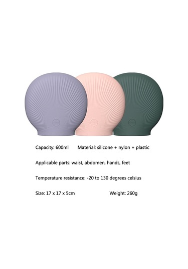 Sones Kabuk Karikatür Silikon Su Enjeksiyonu Sıcak Su Torbası El Isıtıcısı Yeşil