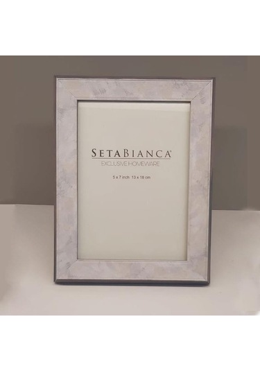 Seta Bianca 13 X 18 Cm Çerçeve Gri Sedef
