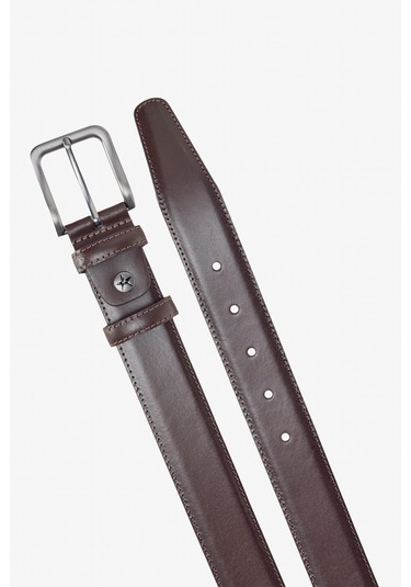 Erkek Kahverengı %100 Deri Klasik Kemer Kahverengi